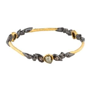 ALEXIS BITTAR Pyrite & Crystal Elements Bangle